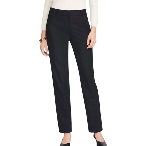 Talbots Signature Straight Leg Black Trousers Dress Pants High Rise Size 12 - Picture 1 of 6